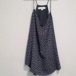 Ann Taylor LOFT, size S, gray/white polka dot, tank top
